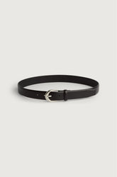 GENUINE LEATHER BRUSHED METAL BELT
