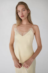 LACE TRIM SATIN CAMISOLE TANK