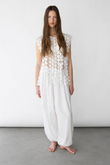 HONEY COMB CUTOUT WOVEN TOP