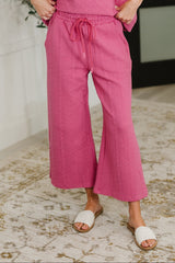 Hazel Blues® | Can't Quit You Cropped Flair Bottoms in Magenta