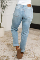 Hazel Blues® | Cheyenne V-Front Cool Denim Boyfriend Jeans