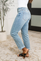Hazel Blues® | Cheyenne V-Front Cool Denim Boyfriend Jeans