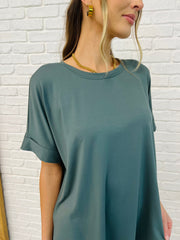 Hazel Blues® | Comfy Cruising Top and Biker Shorts Set in Ash Jade