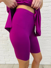 Hazel Blues® | Comfy Cruising Top and Biker Shorts Set in Lt Plum