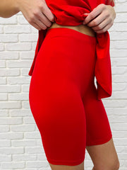 Hazel Blues® | Comfy Cruising Top and Biker Shorts Set in Ruby