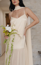Dalia Maxi Dress ~ Buttercream Luxe Satin
