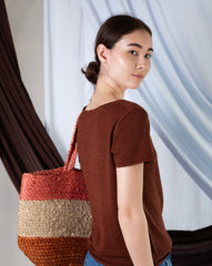 Marcelle T-Shirt (V-Neck) - Sierra Brown Shimmer