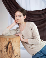 Marcelle Long T-Shirt (Round Neck) - Hay Day