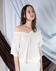 John T-Shirt (V Neck) - White