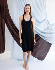 Georgina Tank Top Dress - Pitch Black