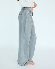 Girl Yves Pants - Medium Grey Chambray