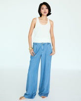 Yves Pants - Medium Blue Chambray