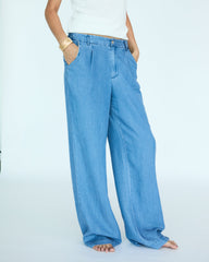 Yves Pants - Medium Blue Chambray