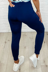 Hazel Blues® | Giving the Run Around Joggers in Navy