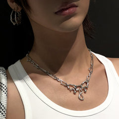 FLUID PIN NECKLACE