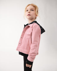 Mauve Blush Denim Trucker Jacket