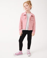 Mauve Blush Denim Trucker Jacket