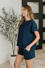 Hazel Blues® | Love on the Loose Quilted Bottoms in Navy