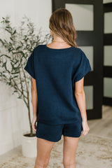Hazel Blues® | Love on the Loose Quilted Bottoms in Navy