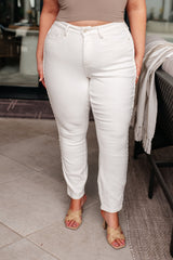 Hazel Blues® | Maddie Mid Rise Braided Side Seam Relaxed Jeans