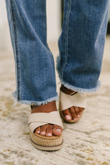 Hazel Blues® | Maureen High Rise Distressed Bootcut Jeans
