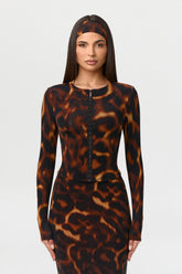 Bare Body Tortoise Cardigan Top