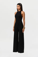 Smooth Halter Wide Leg Jumpsuit
