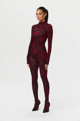Naked Print Closed Toe Jumpsuit Petite