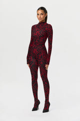 Naked Print Closed Toe Jumpsuit Petite