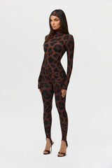 Naked Print Stirrup Jumpsuit