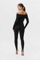 Naked Off-Shoulder Tie Jumpsuit Petite