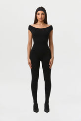 Smooth Off-Shoulder Jumpsuit Petite
