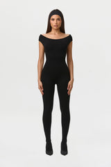 Smooth Off-Shoulder Jumpsuit Petite