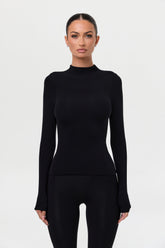 Naked Mock Neck Top