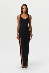 Naked Ruched Drape Maxi Skirt