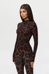 Naked Print Mock Neck Top