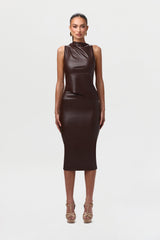 Vegan Leather Sleeveless Top