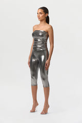 Foil Jersey Capri Leggings