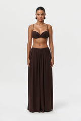 Linen Shirred Bra Top