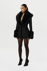 Faux Fur Suited Blazer