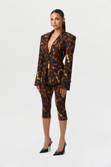 Suiting Tortoise Sculpted Blazer