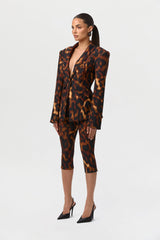 Suiting Tortoise Sculpted Blazer