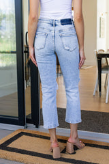 Hazel Blues® | Rizzo High Rise Crop Straight Jeans