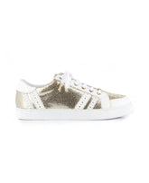 Suzie Lace-Up Sneakers - Gold White