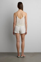 CROCHET KNIT SHORT WITH CUT-OUT DETAIL