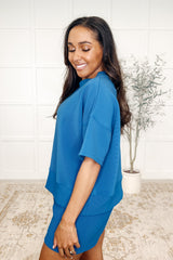 Hazel Blues® | Slow Sunday Ribbed Knit Set in Classic Blue