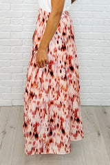 Hazel Blues® | Words Fail Me Watercolor Print Maxi Skirt