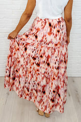 Hazel Blues® | Words Fail Me Watercolor Print Maxi Skirt