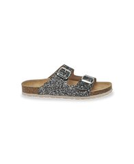 Zayette Mules - Black Silver Glitter
