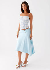 Brisa Midi Skirt Turquoise